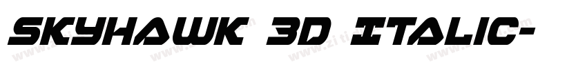 Skyhawk 3D Italic字体转换